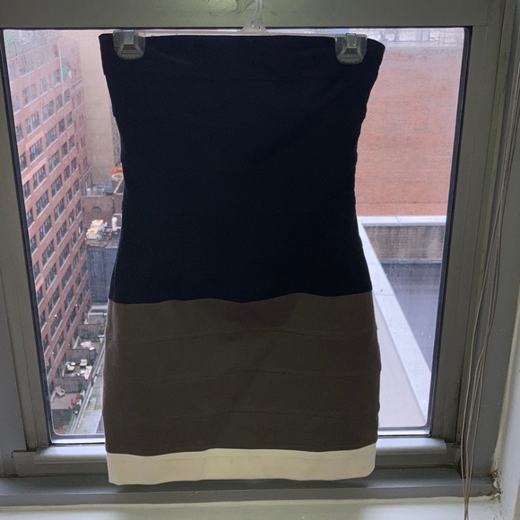 Cache Colorblock Strapless Dress - Picture 1 of 3